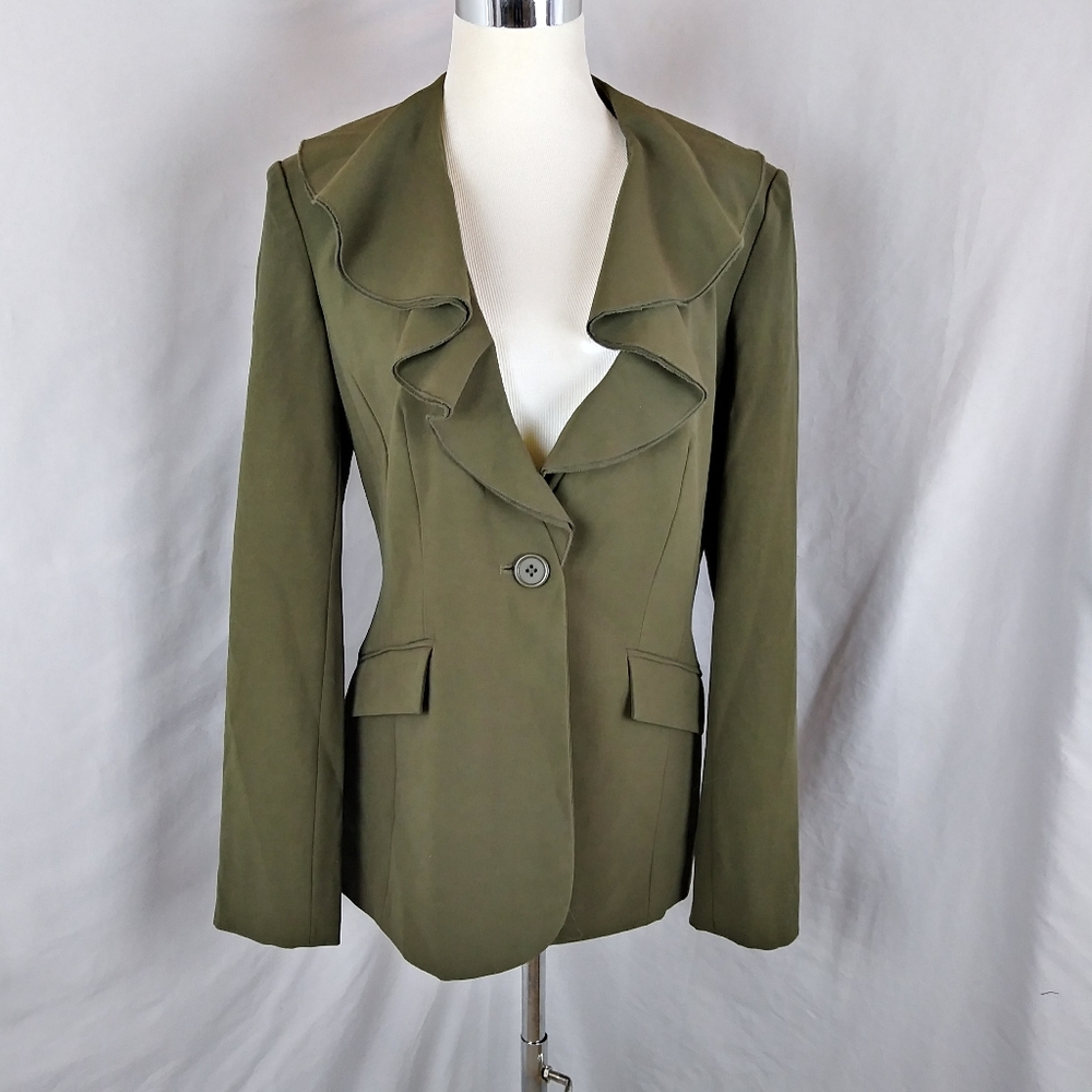 Spiegel Catalog ruffle blazer jacket one button